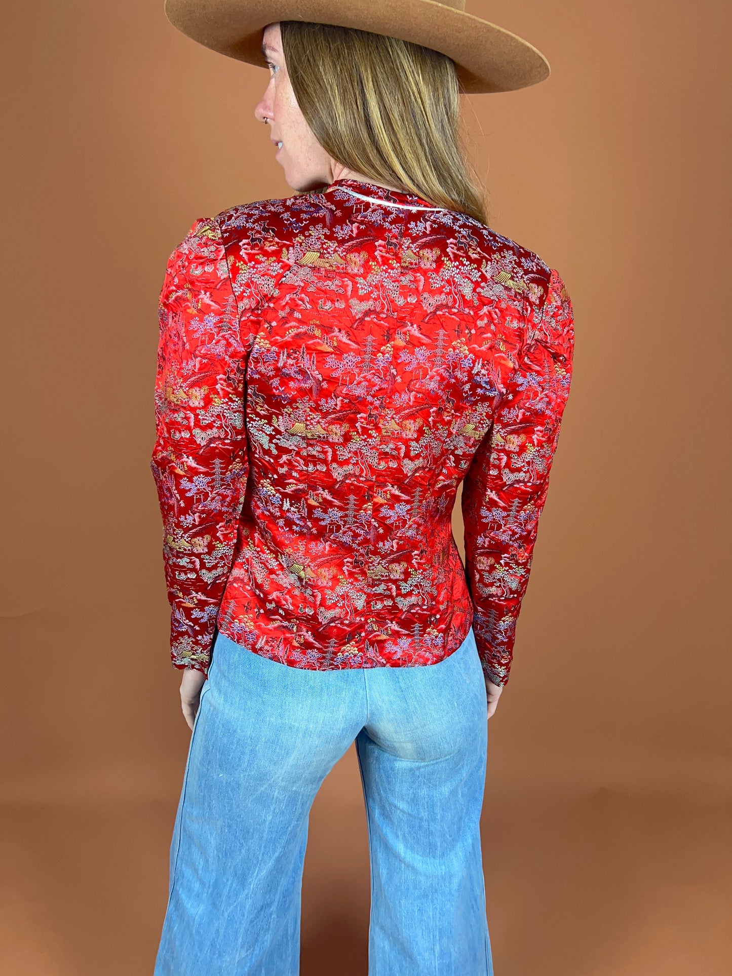 VINTAGE 70s Silk Jacket 12