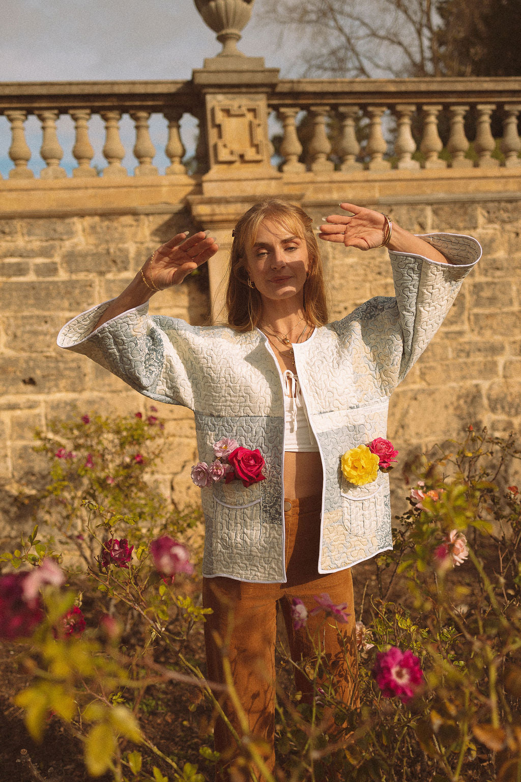 SECOND SHINE SLOW FASHION Up-cycled Quilt Jacket 8-10