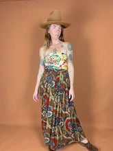 Load image into Gallery viewer, VTG 80&#39;s/90&#39;s Paisley Floral Pleated Maxi Skirt 6-8
