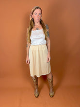 Load image into Gallery viewer, VTG 50&#39;s/60&#39;s Cream Petticoat Midi Skirt 6-14