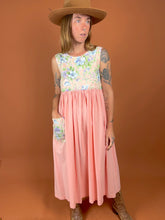 Load image into Gallery viewer, VTG 70&#39;s/80&#39;s Cotton Floral Midi Dress 12