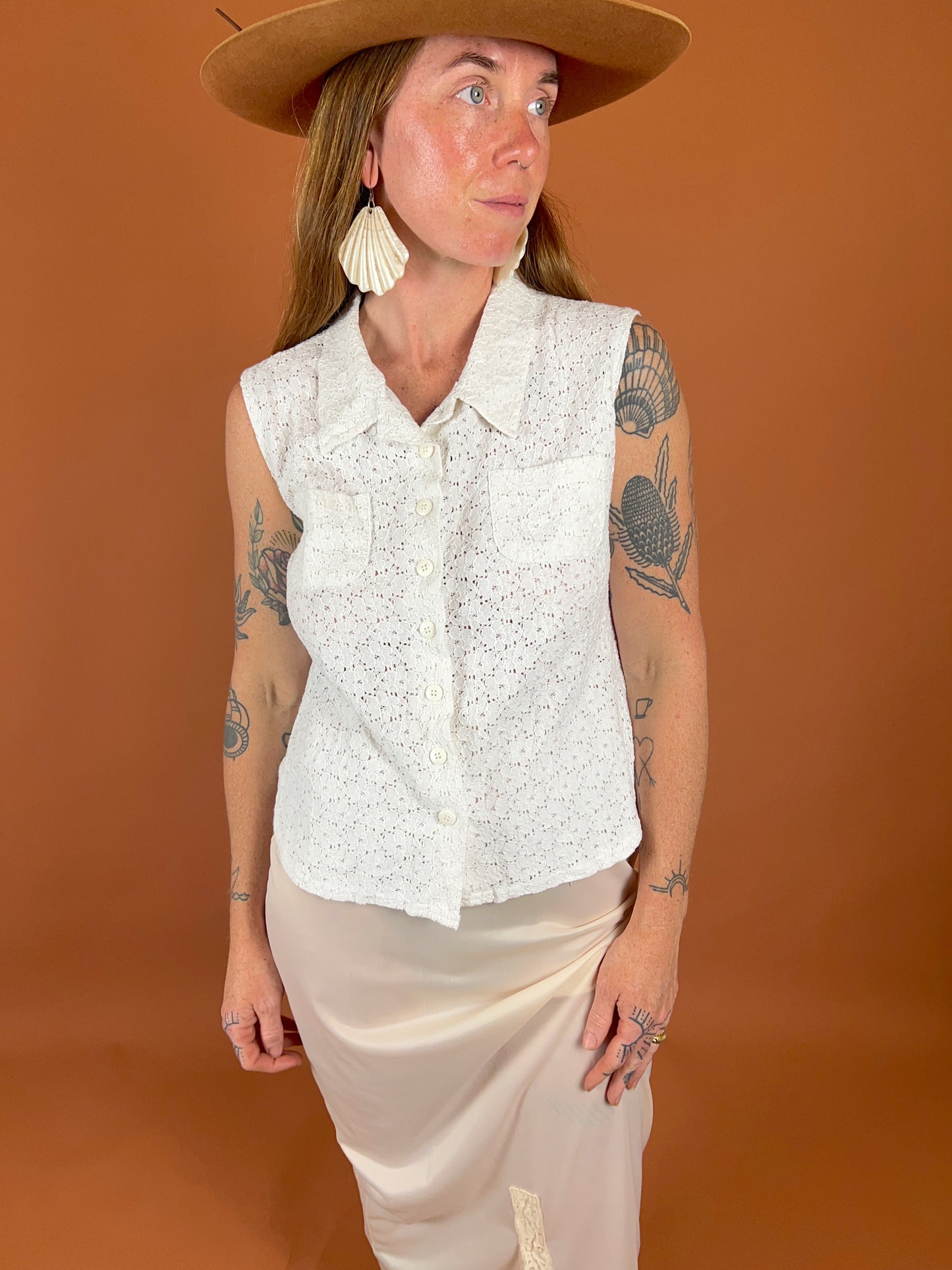 VINTAGE 80's Lace Blouse 12