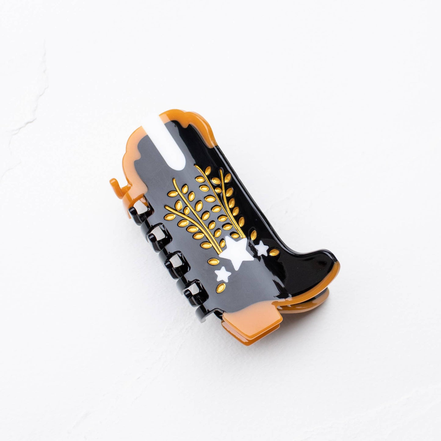 TIPOLOGY Eco Shooting Star Cowboy Boots Hair Claw Clip: Black