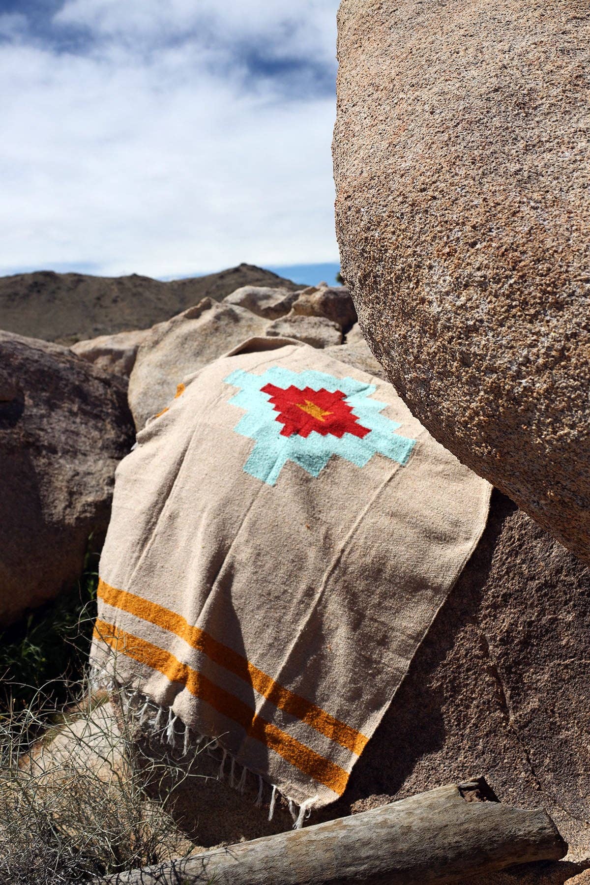 TRIBE & TRUE Taos Two (Mesa- Aqua) Handwoven Blanket