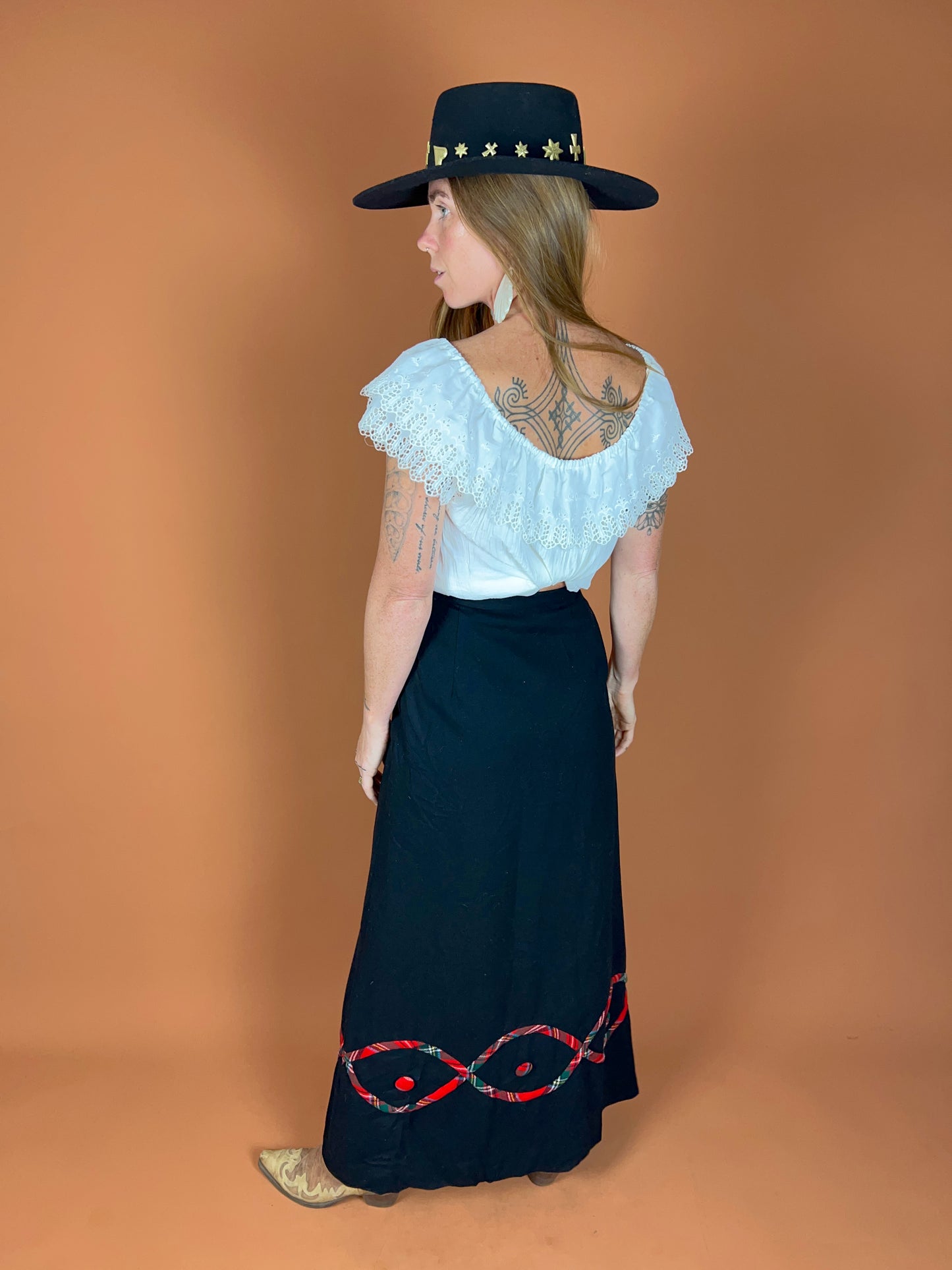 VINTAGE 60's Wool Maxi Skirt 6