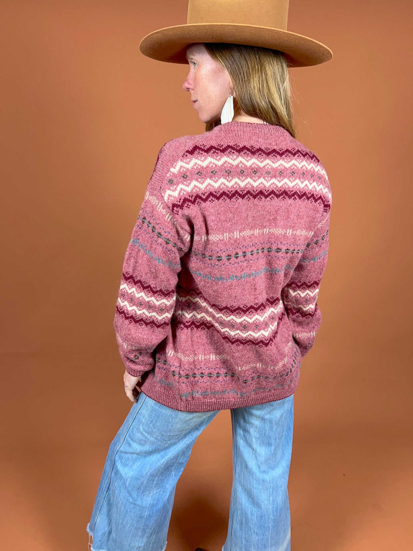 VINTAGE 70's Wool Scandi Cardigan 10