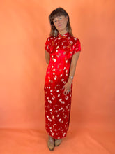 Load image into Gallery viewer, VTG 70&#39;s Chinese Brocade Maxi 10