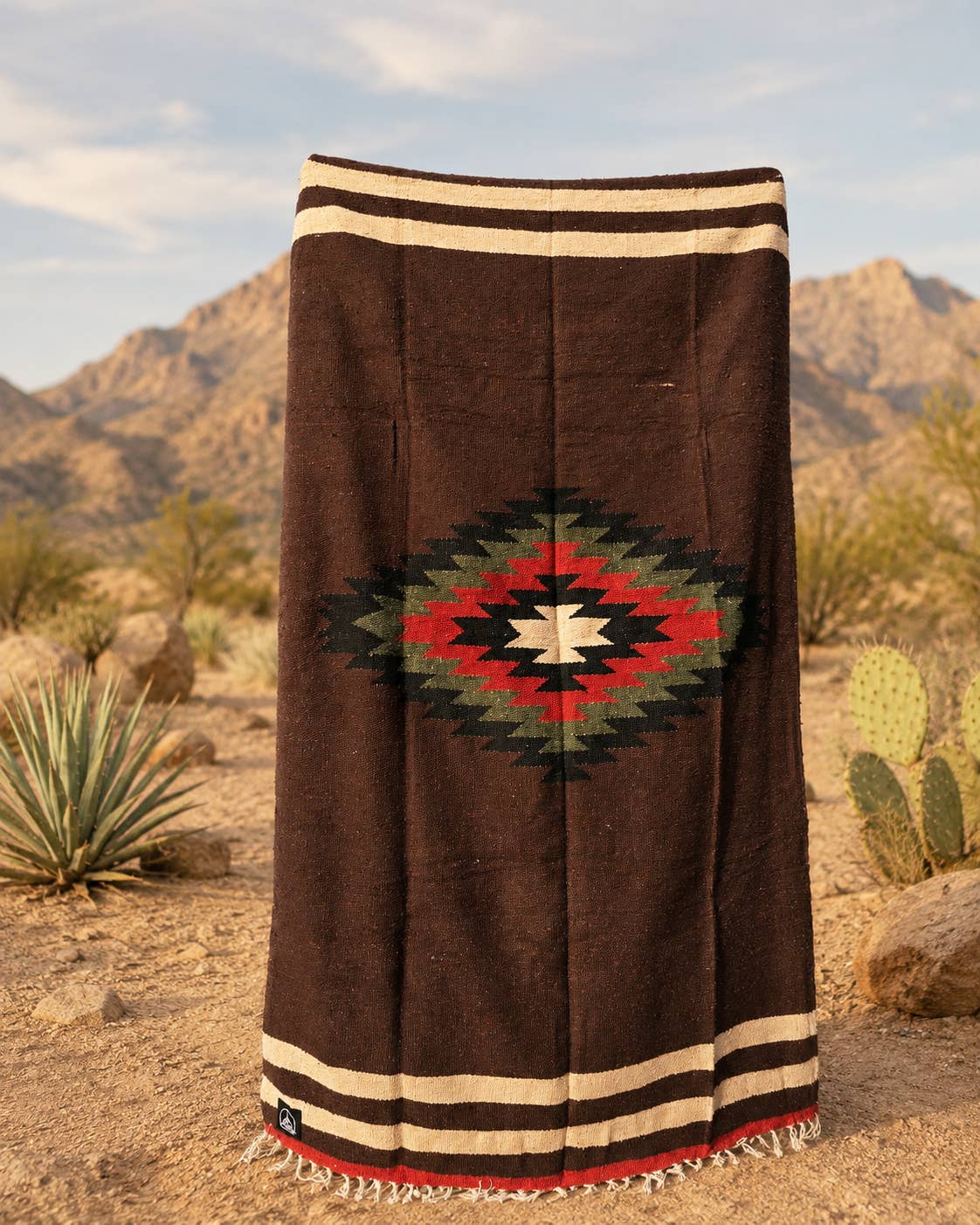 TRIBE & TRUE Burro Diamond Handwoven Blanket