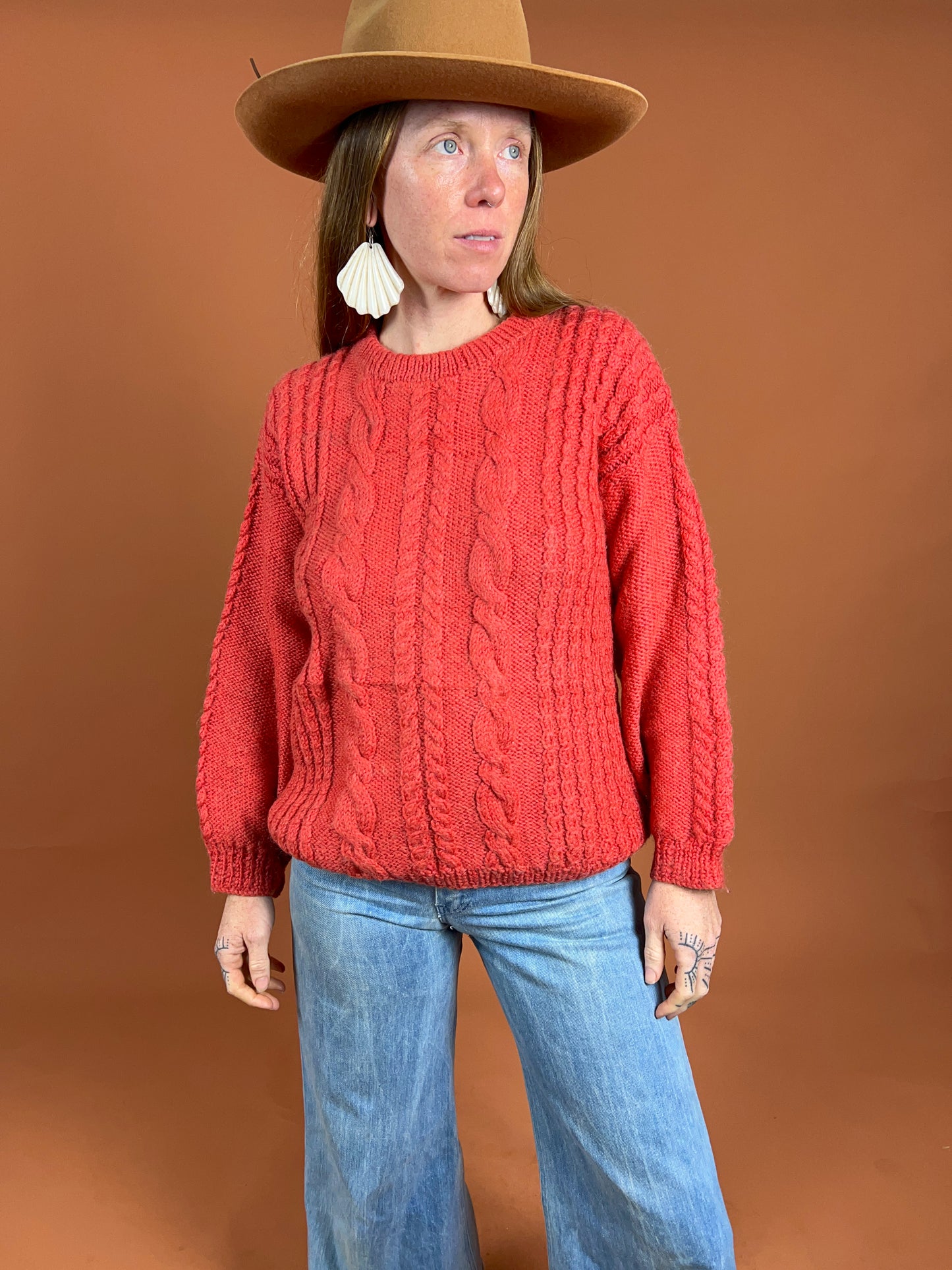 VINTAGE 70's Irish Knit Jumper 10-12