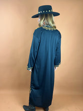 Load image into Gallery viewer, VTG 80’s Embroidered Maxi Dress 12-14