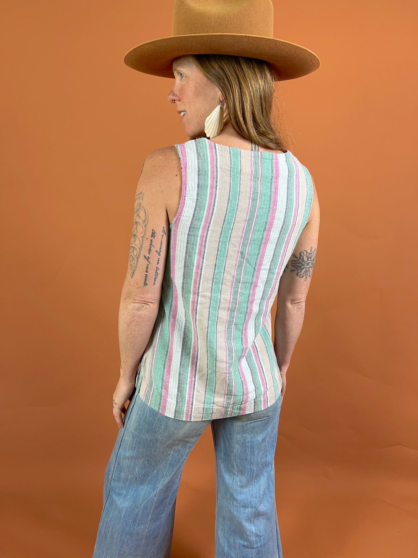 VINTAGE Y2K Stripe Blouse 6-8