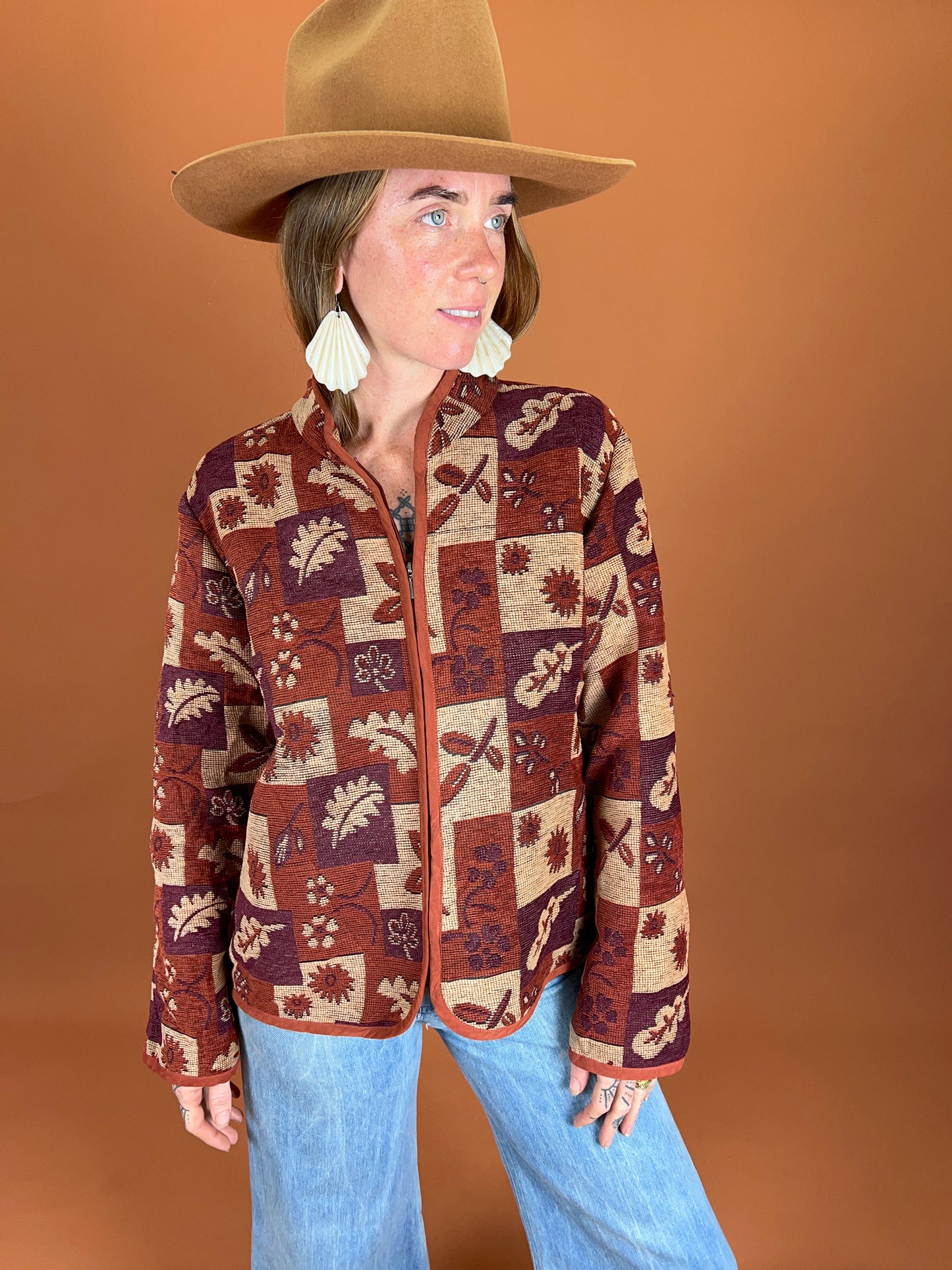 VINTAGE 80's Brocade Jacket 12-14