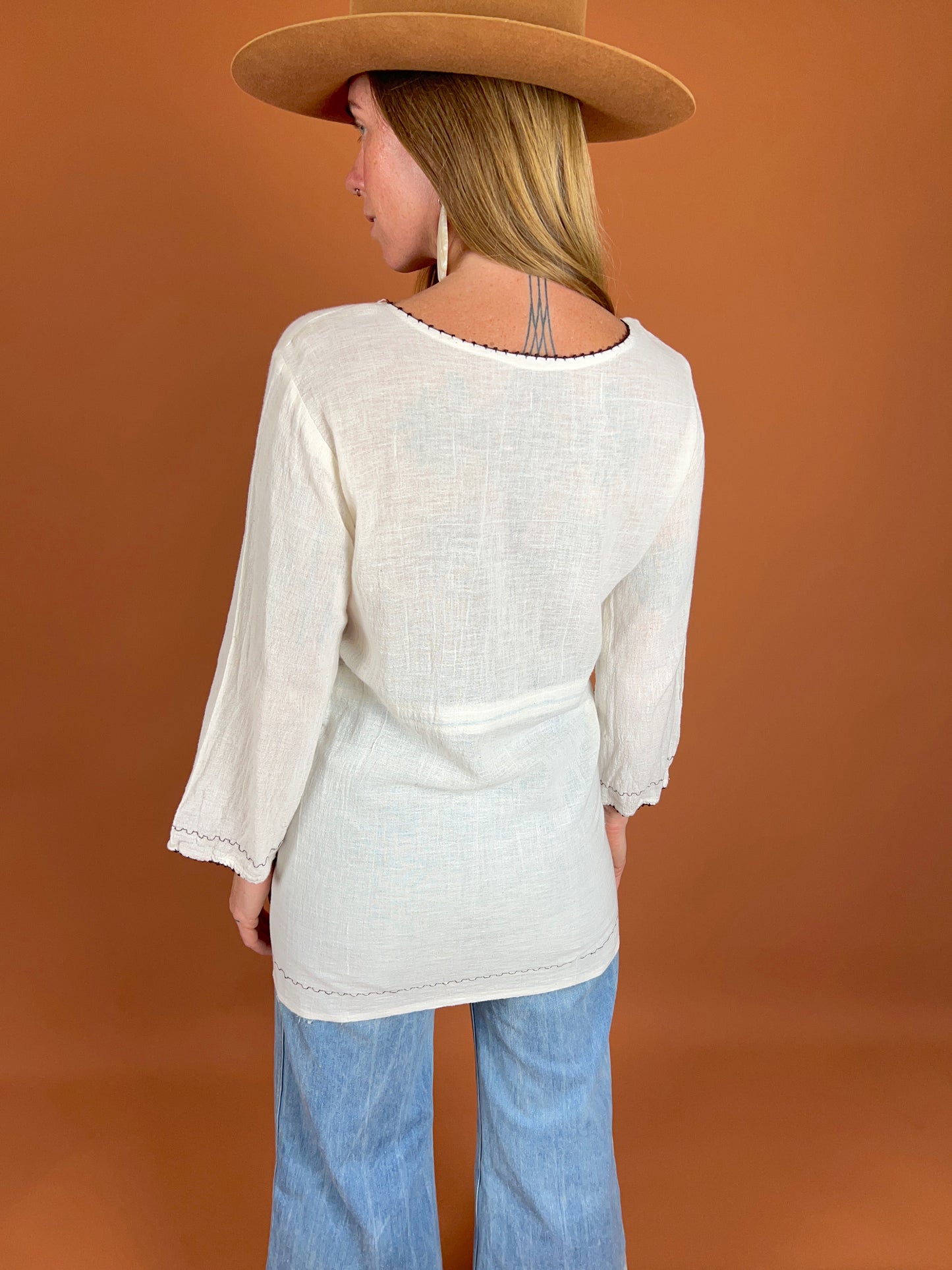 VINTAGE 70's Mexican Blouse 8