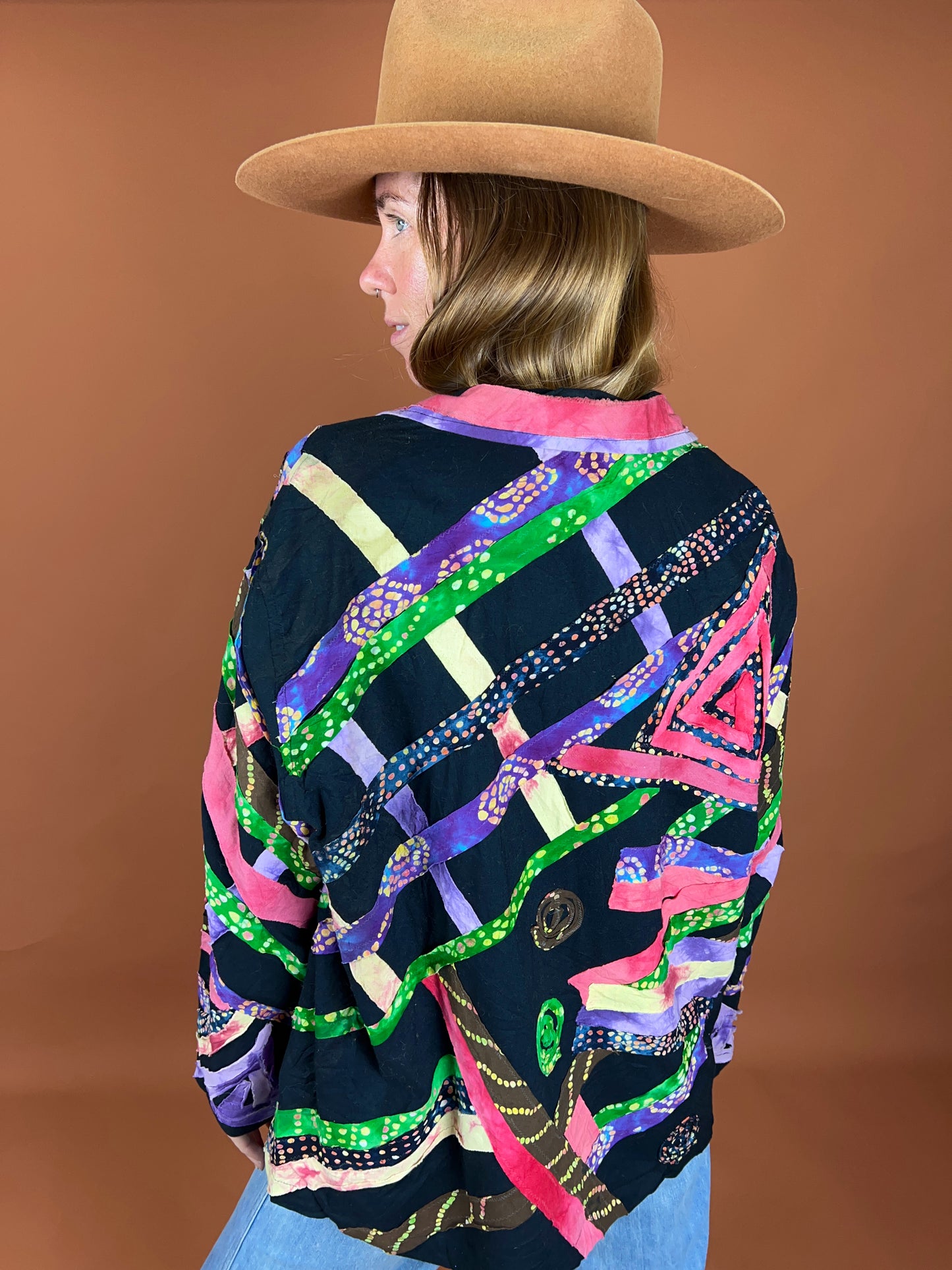 VINTAGE 90's Patchwork Jacket 16