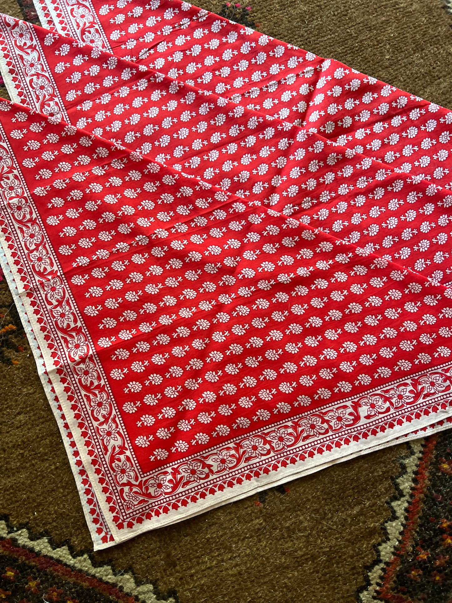 BOOTS ARE MY ROOTS Red Floral Hand Dyed Bandanas
