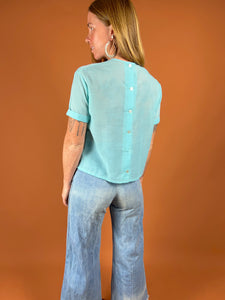 VTG 50's/60's Mini Pleat Blouse 8-10