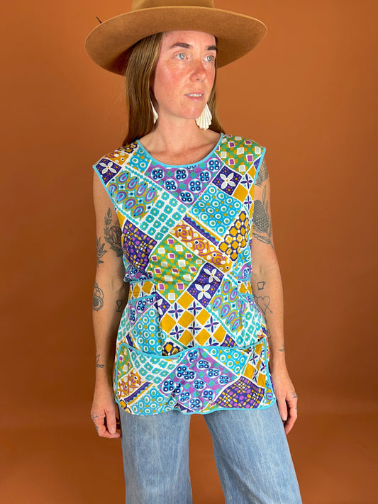 VINTAGE 60's Art Smock OS