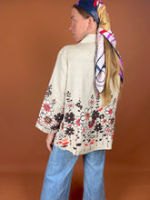 Load image into Gallery viewer, VTG 80&#39;s Silk Blend Floral Blazer Jacket 12-14