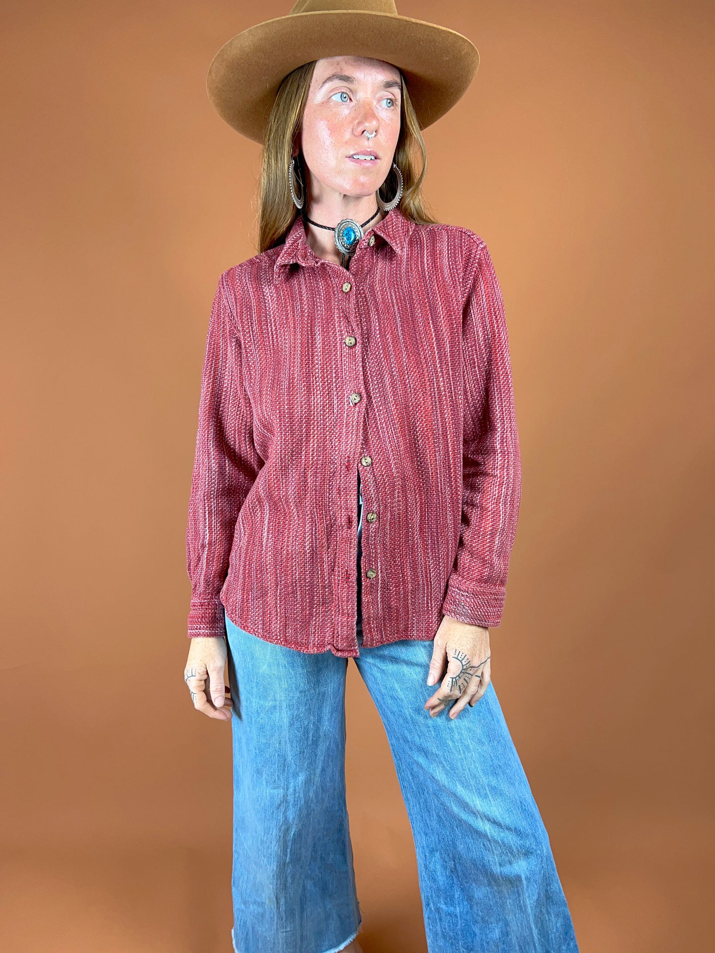 VTG 80'S/90'S Woven Cotton Shirt 8-10