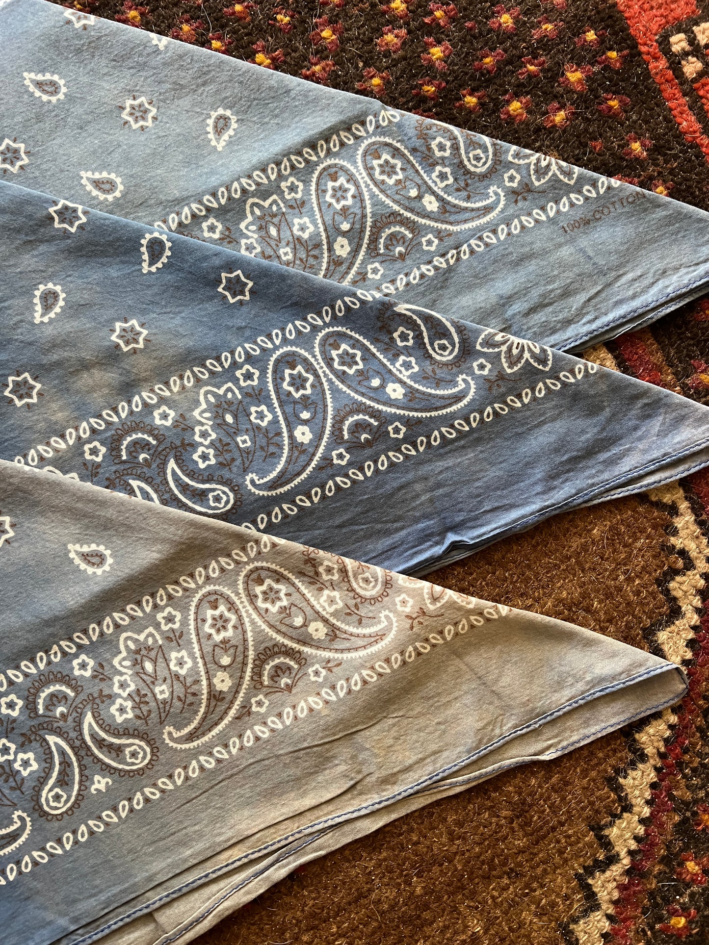 BOOTS ARE MY ROOTS Denim Hues Hand Dyed Bandanas 