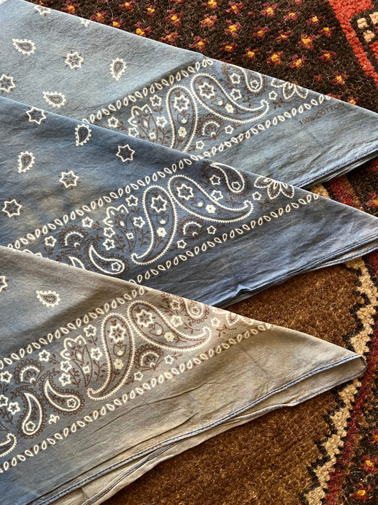 BOOTS ARE MY ROOTS Denim Hues Hand Dyed Bandanas 