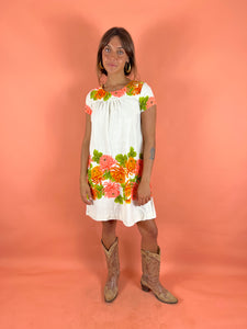 VTG 70's Floral Dress 10-12