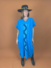 Load image into Gallery viewer, VTG 70&#39;s/80&#39;s Woven Cotton Tribal Dress 12-14