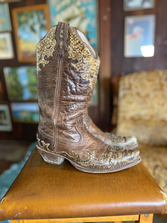 VINTAGE Cowboy Boots 38.5/8