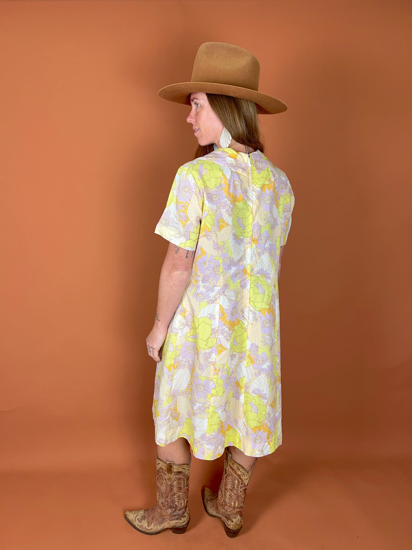 VINTAGE 60's Midi Dress 12-14