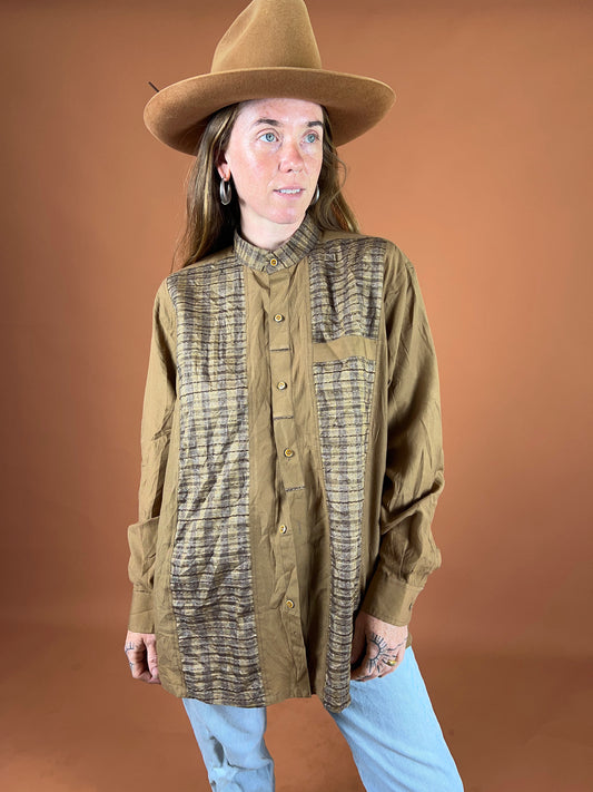 VINTAGE 70's Silk Shirt 14