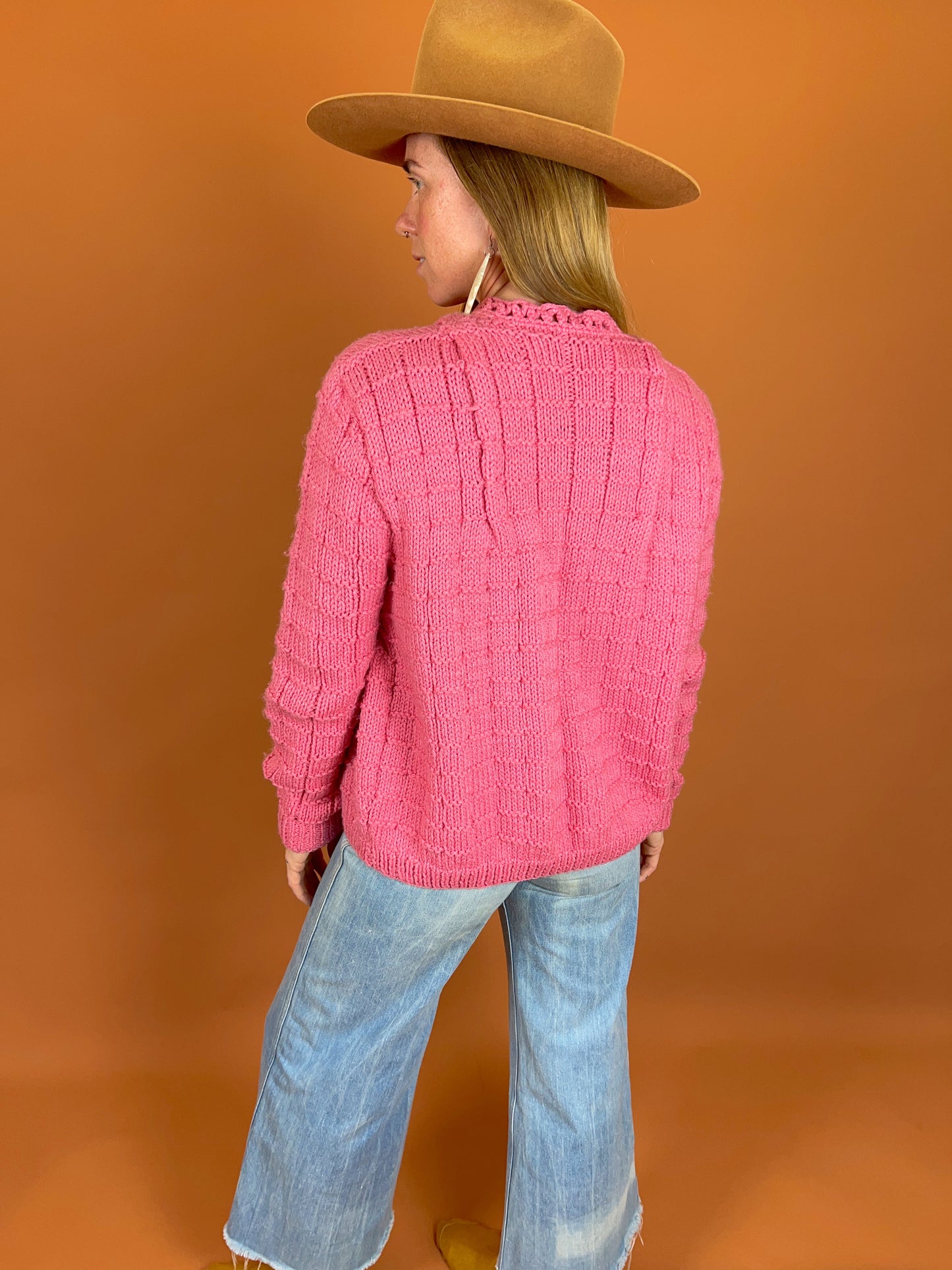 VINTAGE 70's Handmade Knit Cardigan 12