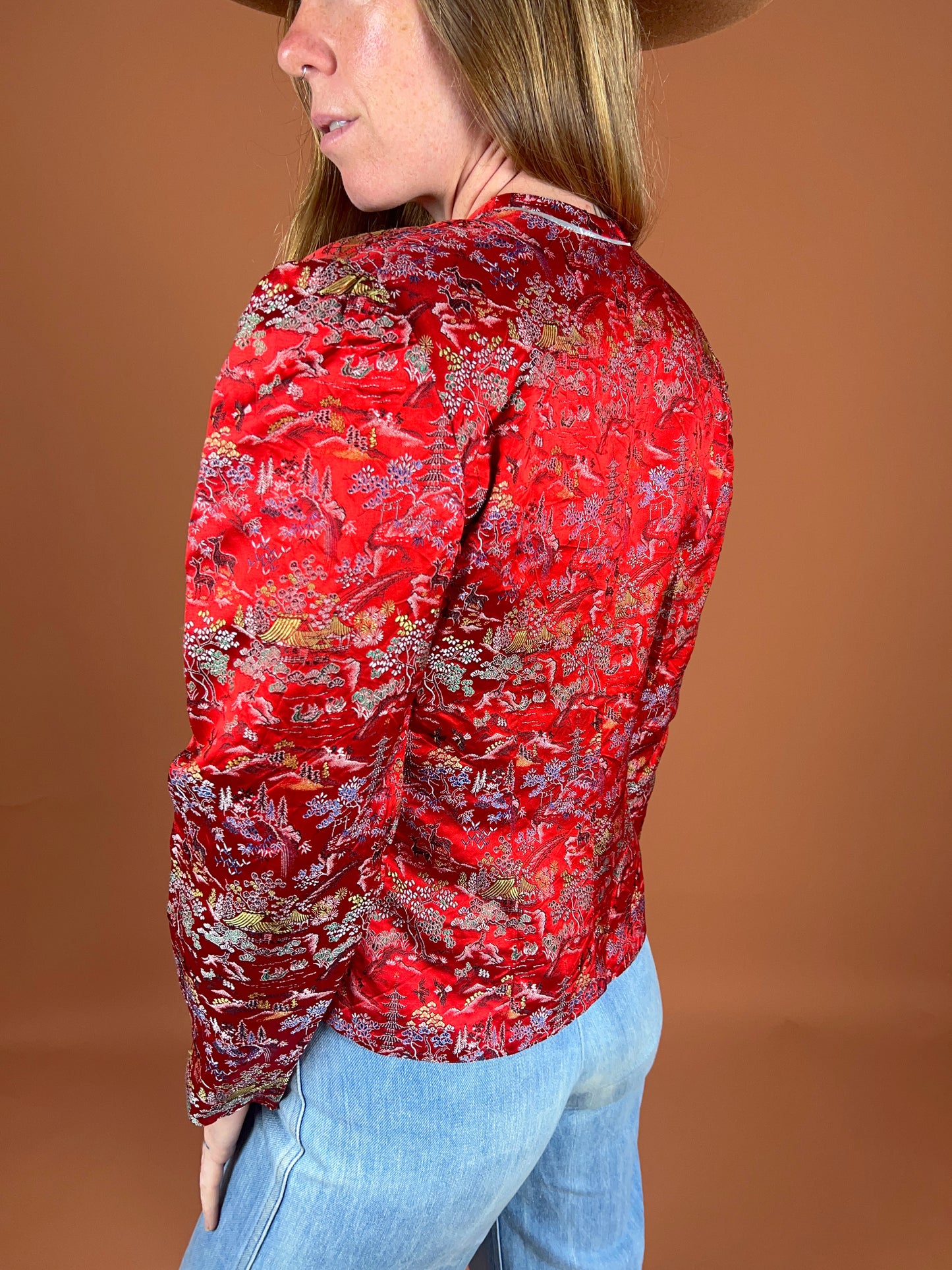 VINTAGE 70s Silk Jacket 12