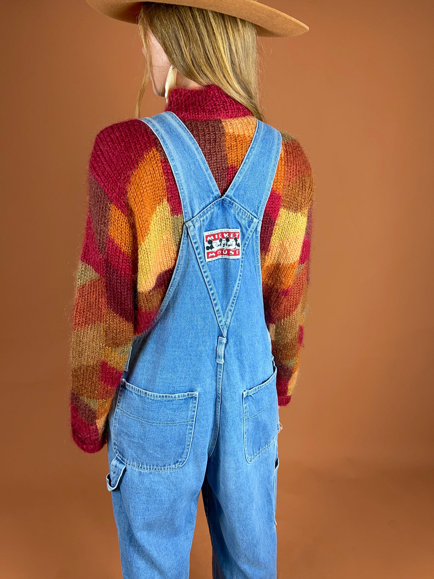 VINTAGE 80's Mickey Mouse Denim Overalls 16