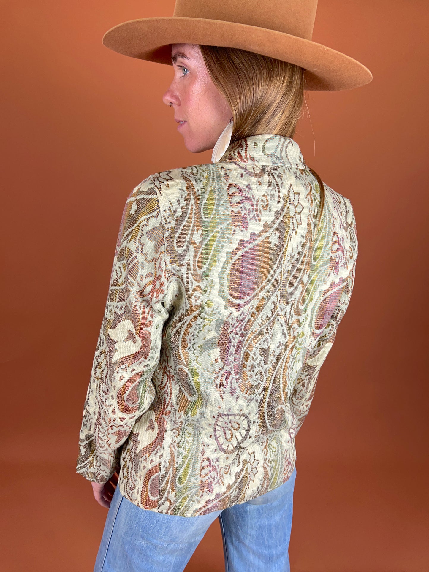 VINTAGE 70's Brocade Jacket 8-10