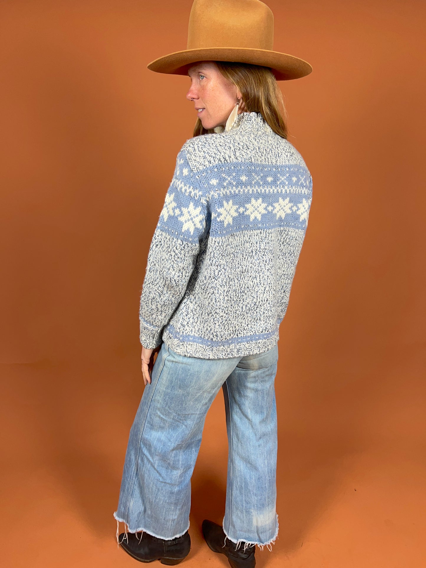 VINTAGE 70's Wool Scandal Cardigan 10-12
