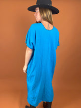 Load image into Gallery viewer, VTG 70&#39;s/80&#39;s Woven Cotton Tribal Dress 12-14