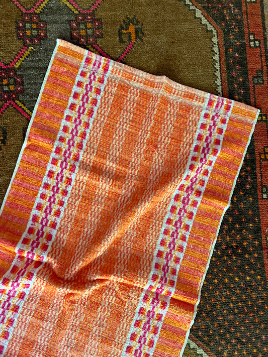 VINTAGE 60's Orange Stripe Towel