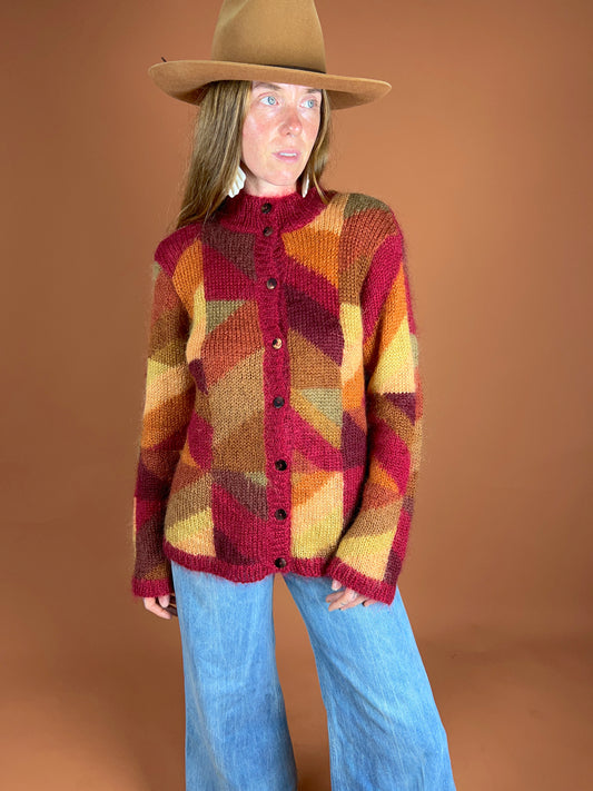 VINTAGE 80's Knit Cardigan 12