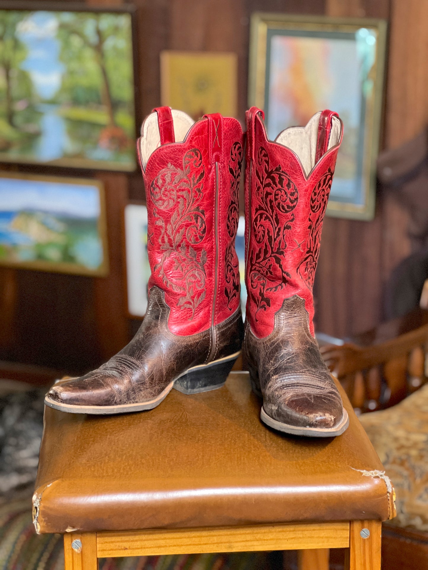 Y2K Twisted X Cowboy Two Tone Boots 38