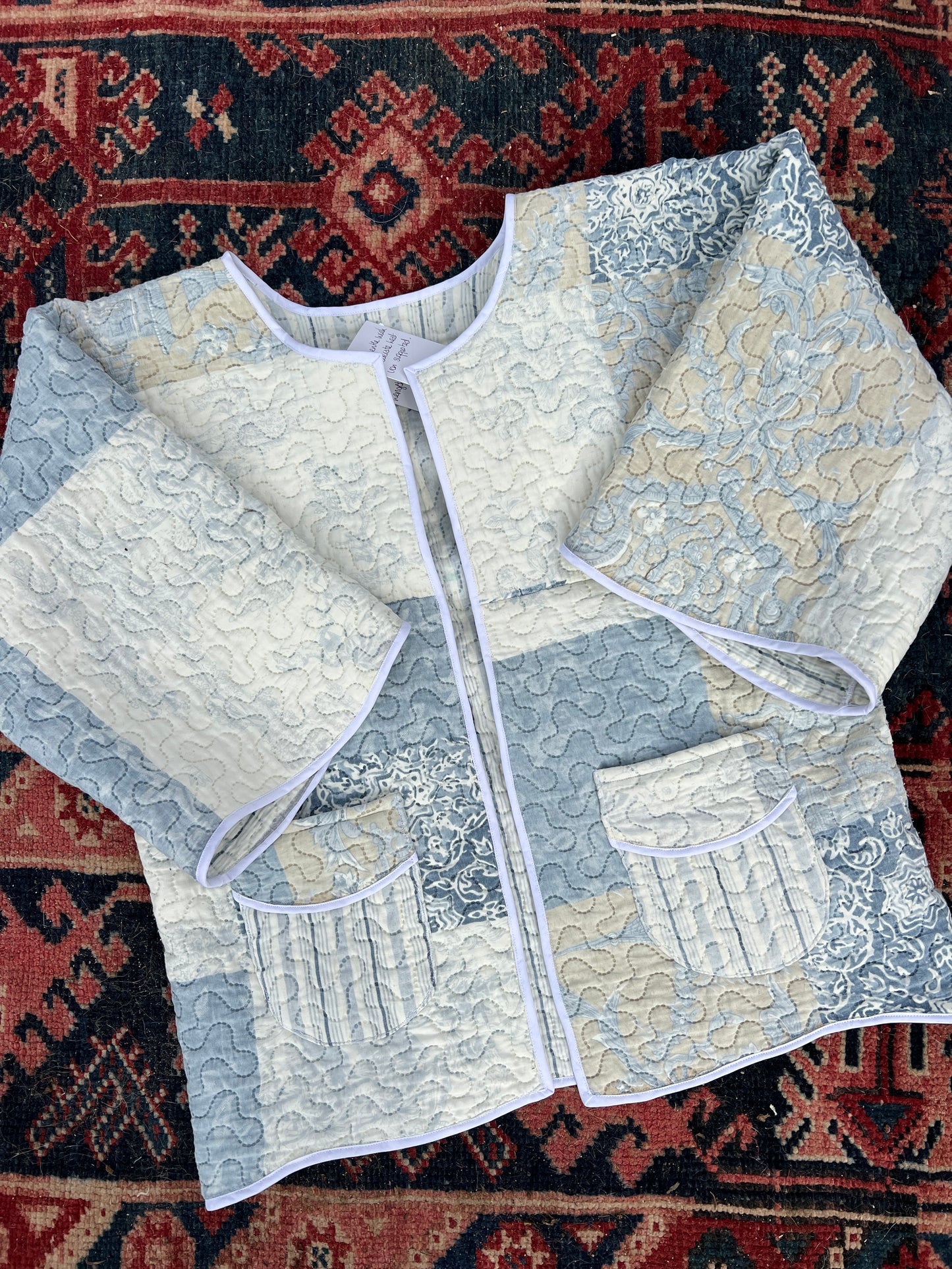 SECOND SHINE SLOW FASHION Up-cycled Quilt Jacket 8-10