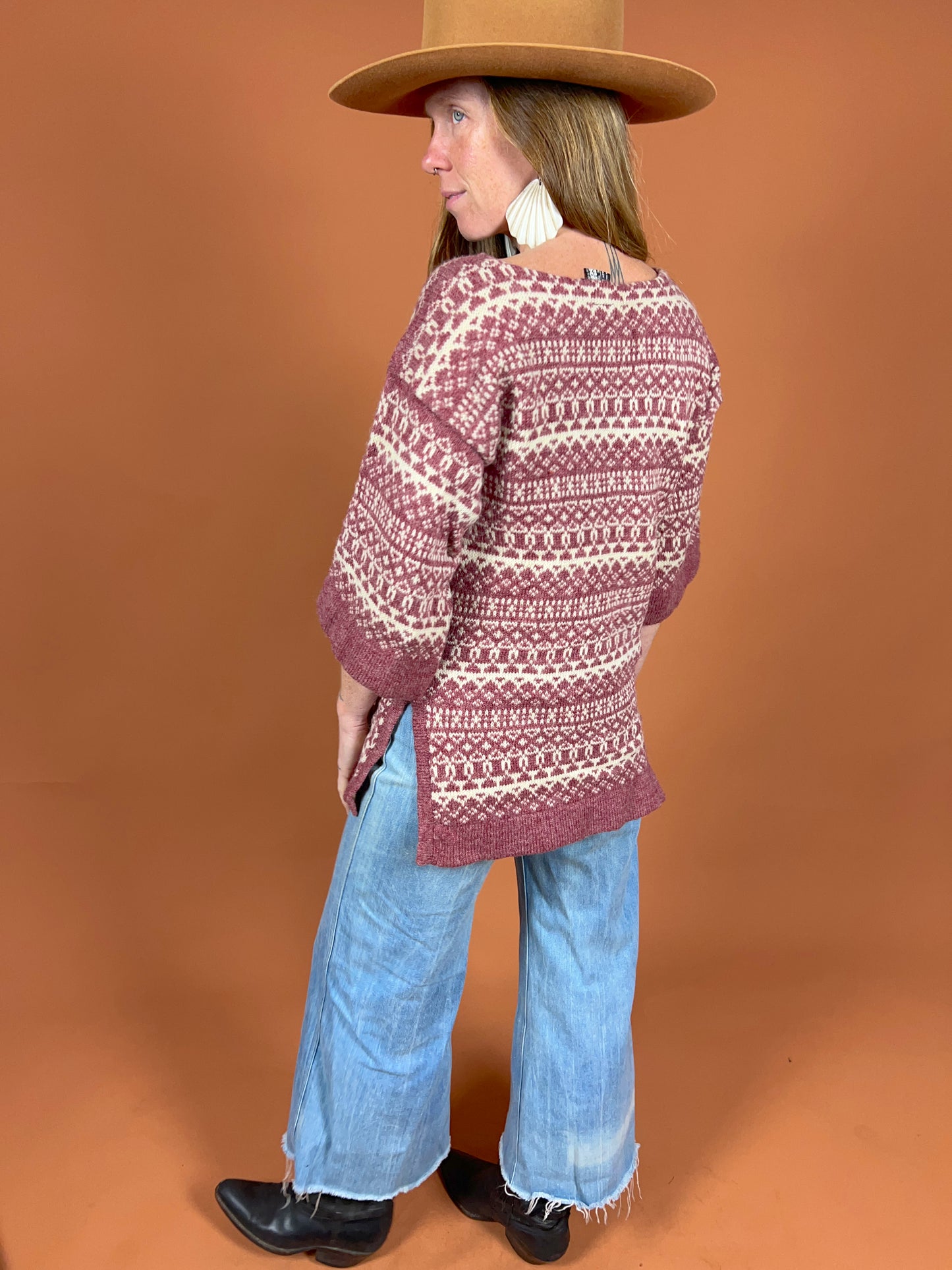 VINTAGE 60's Scottish Knit Wool Jumper 10-12