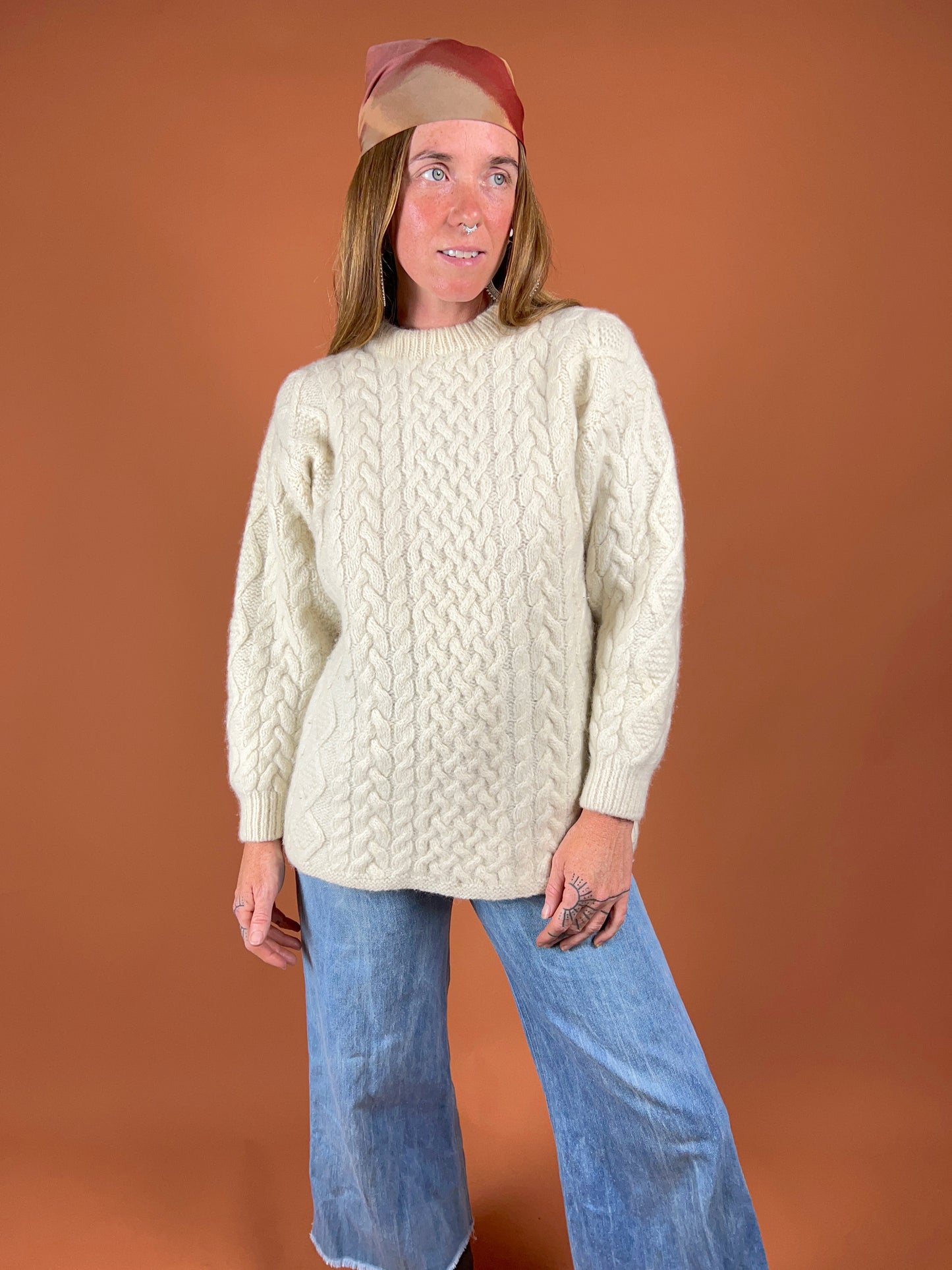 VTG 80’s Australian Wool Fisherman Knit Jumper 8-10