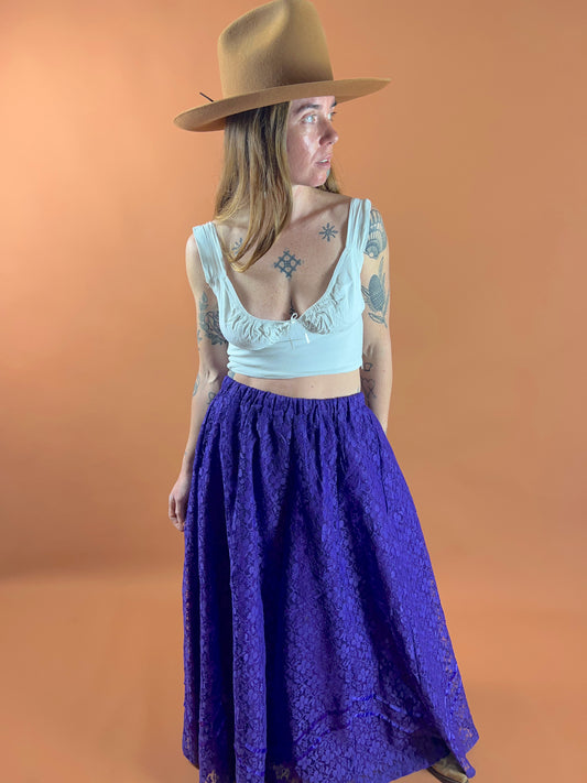 VINTAGE 60's Lace Skirt 12-14