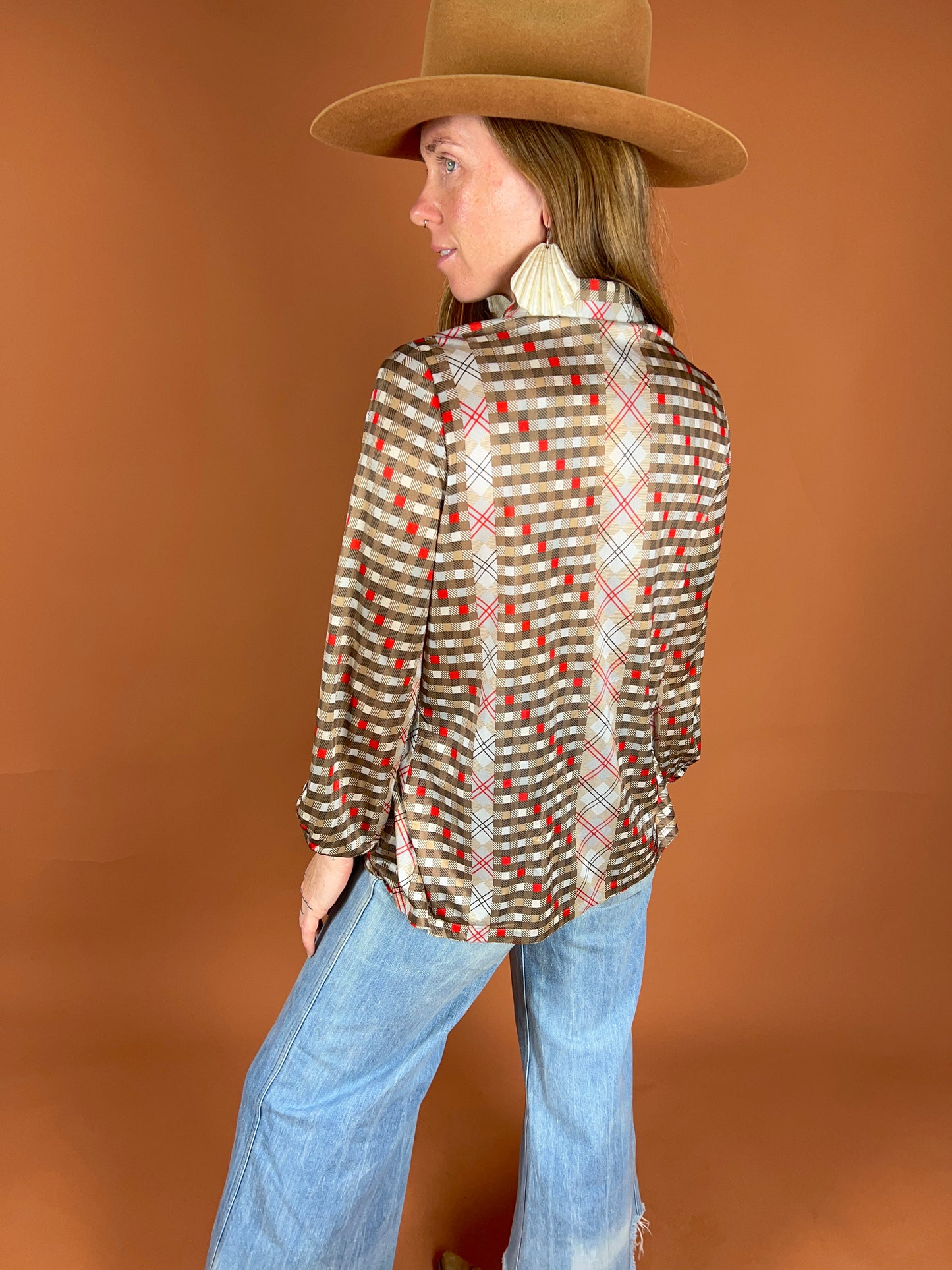 VINTAGE 70's Checkered Shirt 12