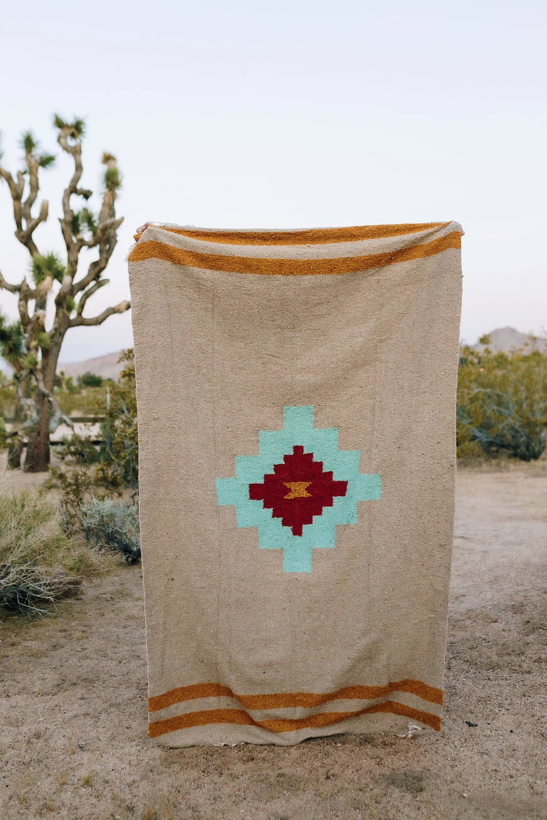 TRIBE & TRUE Taos Two (Mesa- Aqua) Handwoven Blanket