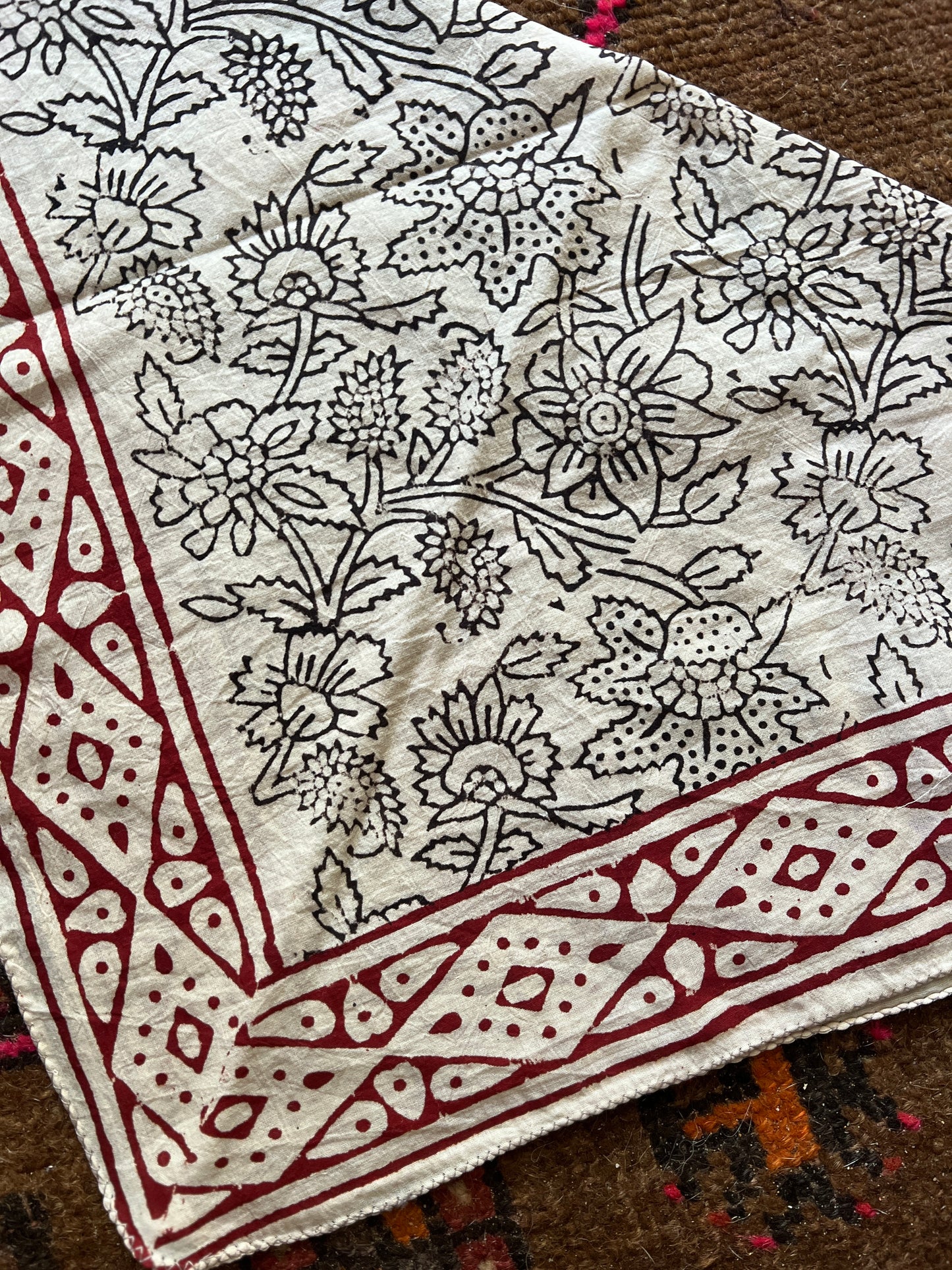 BOOTS ARE MY ROOTS Hand Dyed Green Floral Bandana