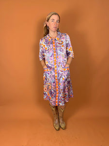 VTG 60's Floral Midi Dress 12-14