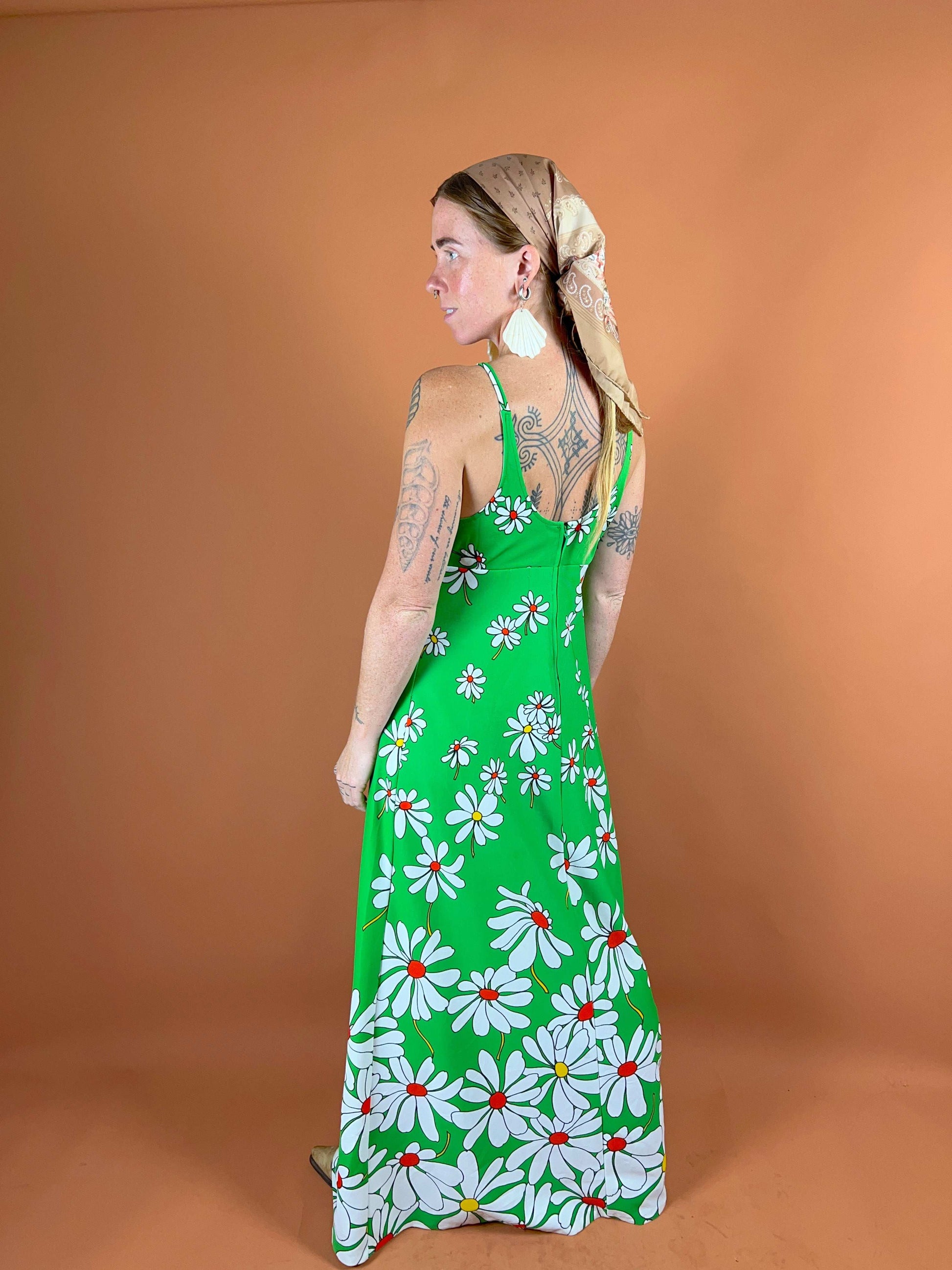 VTG 60's Daisy Maxi Dress 10