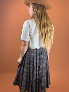 VTG 60's Pleated Midi Skirt 6