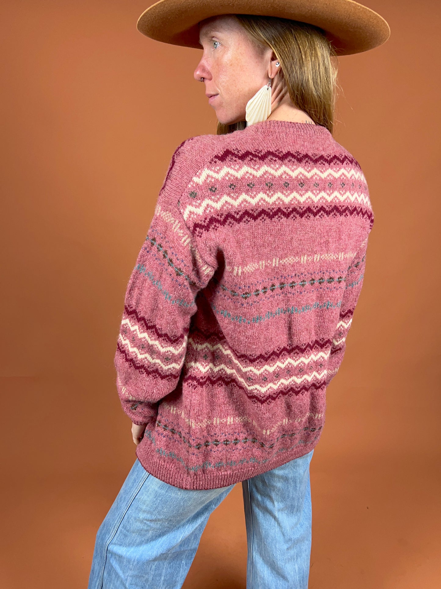 VINTAGE 70's Wool Scandi Cardigan 10